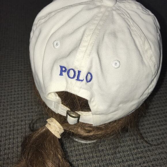 Polo Ralph Lauren White Adjustable Baseball Logo Hat - Picture 4 of 6